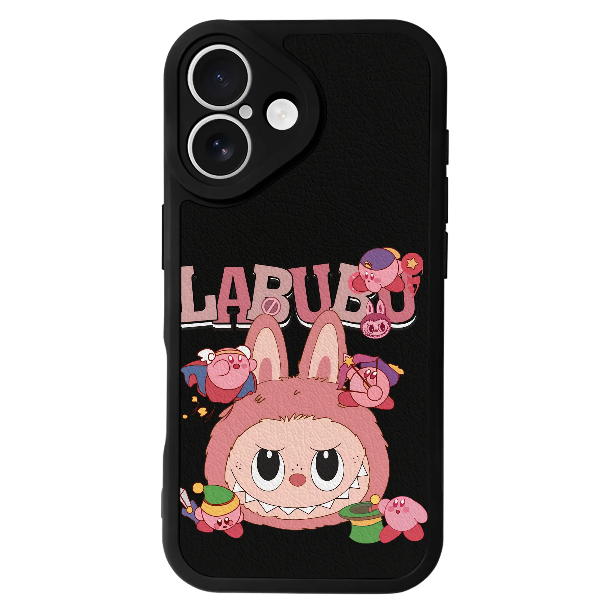 ラブブ グッズ ジモモ - IPhone 16シリーズ対応 ・ シリコンスマホケース ・ レザー調 ・ 高精度フィット ・ 耐衝撃 ・ ワイヤレス充電対応 ・ 精密カット